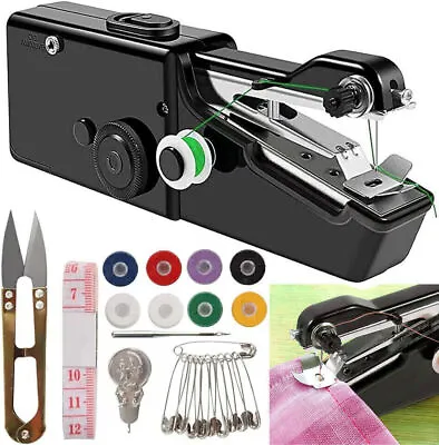 Sewing Machine Electric Stitch DIY Mini Portable Hand Cordless Travel Household • $9.98