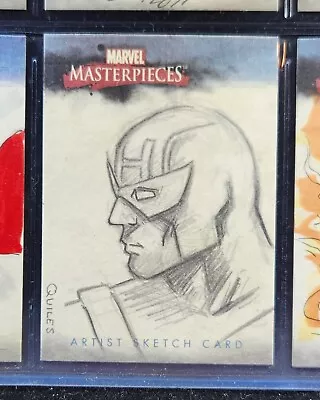 Marvel Masterpieces Sketch Card - Hawkeye - Quiles - Orignal Artwork • $24.99