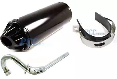 28mm MUFFLER EXHAUST PIPE XR50 CRF50 PIT DIRT BIKE BLACK M EX16 • $29.99