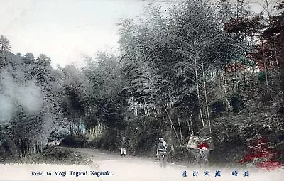 NAGASAKI - Road To Mogi Tagami Hand Colored Postcard - Japan • $9.87