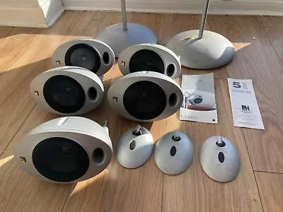 KEF HTS2001 Surround Speakers Incl Two Floor Stands  [aka SP3375 Or HTS-2005] • £120