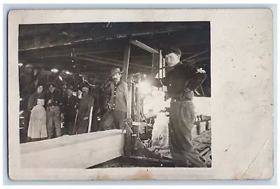 Heppner Oregon OR Postcard RPPC Photo Logging Saw Mill Interior C1910's Antique • $38.97