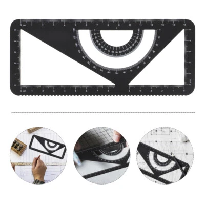 £4.31 • Buy Metal Ruler Triangle Protractor Set Metal Ruler Math Compass And Protractor