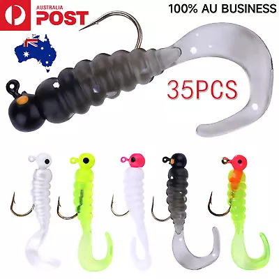 35X Rigged Soft Plastic Fishing Lure Tackle Hooks Bream Bass Lures Fishing Lure  • $9.92