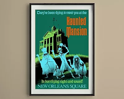 Haunted Mansion Disneyland Attraction Poster Print Vintage Disney Art Home Decor • $12