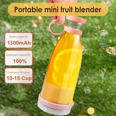Mini Electric Fresh Juice Blender Portable USB Rechargeable Mixer Shaker Bottle • $10.45