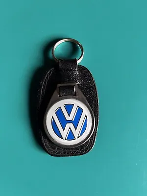 Vintage Volkswagen VW Leather Keychain Renamel London England • $29.99