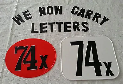 (3) Letters For Number Plates Vintage Flattrack  Honda Suzuki Yamaha Ama Ahrma A • $6.99
