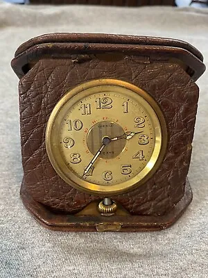 Antique Grenad 8-Day  Travel Alarm Clock Pocket Watch Swiss Made • $130