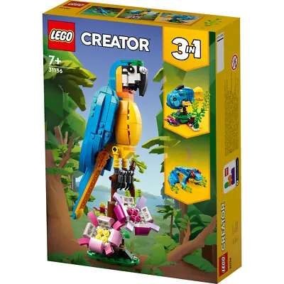 £22.09 • Buy LEGO Creator Exotic Parrot 3-in-1 Creatures 253 Piece Construction Set 31136 7+