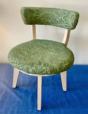1950s Vintage Kroehler Childs Swivel Chair 20  X  15  Original Frieze Fabric • $49