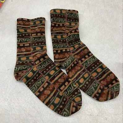 Mens Acorn Aztec Fleece Socks Size XL • $19
