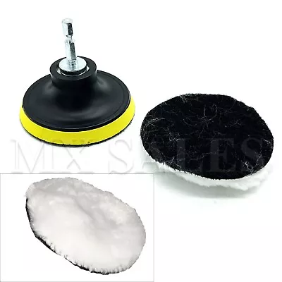 3PC 3  Auto Car Polish Wax Pad Polisher Buffer Set Drill Adapter Quick Release  • $8.49