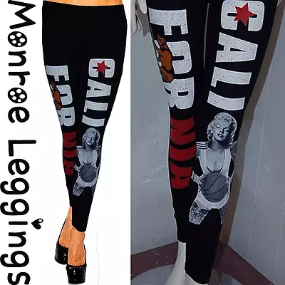 Marilyn Monroe Leggings With California Republic & Stretch Cotton S~3XL • $13.99