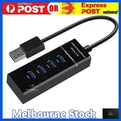 $8.99 • Buy 4-Port USB 3.0 Hub High Speed Data Transfer Rate Up To 5Gbps Portable Data Hub