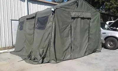  U.S.Military Tent OD Green HDT Base X Shelter System Model 203 14x15 210sq Ft • $1700