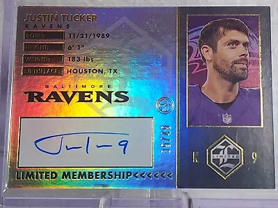  2023 Limited                      Justin Tucker Limited Membership Auto  #39/49 • $15.60