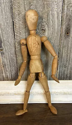 Human Figure Model Mannequin Manikin For Artists Sketch & Art Vtg. 12” Wooden • $15.95