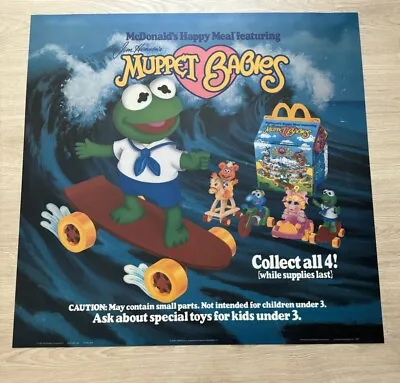 Vintage McDonald’s 1987 Muppet Babies Happy Meal Toys Translite Sign • $39.99