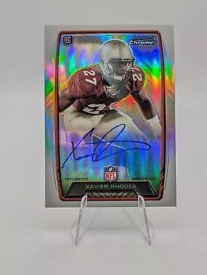 Xavier Rhodes 2013 Bowman Chrome Refractor Auto RC #RCRA-XR • $8.99