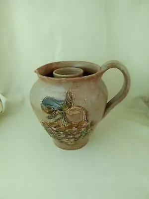 Vintage Vallauris Pottery Wine Jug Marked To Base • £26