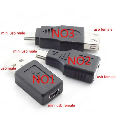 OTG Converter USB 2.0 To Mini USB Male Female Phone Connector Adapter Jack Plug • $1.96