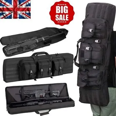 HOT Tactical Rifle Bag For12 Air Rifle Gun Shotgun Long Hunting Padded Soft Case • £59.99