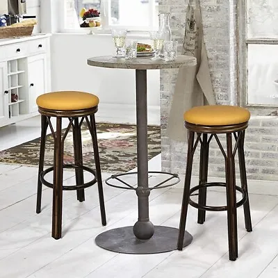 $189.99 • Buy Lonabr Set Of 2 Round Bar Stool Backless Counter Height Barstool PU Leather Seat