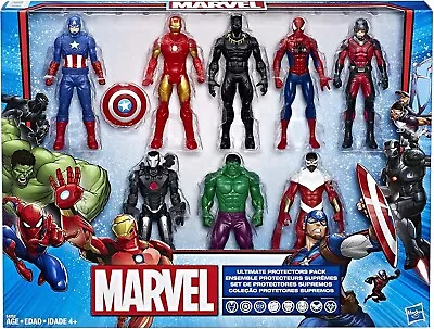 Hasbro Marvel Kids Toys Ultimate Protectors Action Figure 8Pack Complete Box Set • £32.99