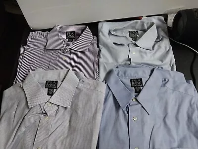 4 Lot Mens Dress Shirts Button Down Mens XL (17~17.5) (35~36)Jos. A. Bank  • $39.99