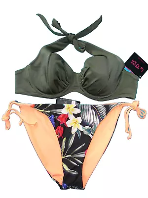 La Senza Bikini Top Size 38A & Next Tie Side Bottoms Size 14 Bnwts • £19.99