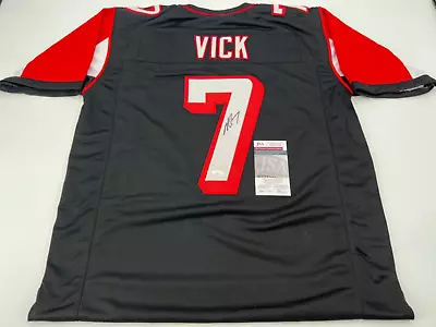 Michael Vick Atlanta Falcons Signed Custom Stitched Black Jersey Jsa Witness Coa • $298