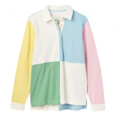 Joules Falmouth Multi Colour Block Cotton Rugby Shirt • £49.49