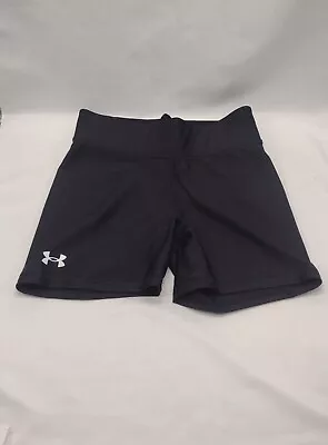 Under Armour Team Shorty 4  Compression Short Women's S 1351243 Black Volleyball • $19.99