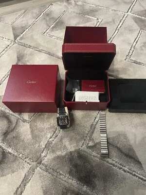 £4000 • Buy Cartier Santos Gray Men's Watch - WSSA0037