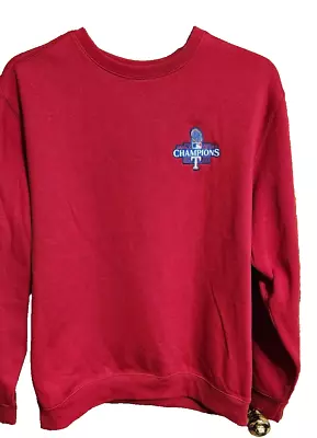 Antigua Mens Texas Rangers 2023 World Series Champions Victory Sweatshirt Red LG • $68.97