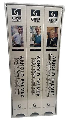 Arnold Palmer: Golfs Heart And Soul VHS 1999 3-Tape Golf Channel Box Set SEALED • $16.23