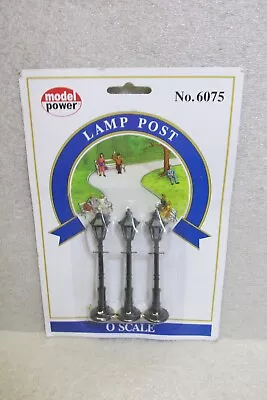 New O Scale Model Power 3 Electric Lamp Posts #6075 • $3.89