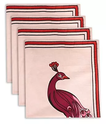 Table Napkins Set Of 4 Cotton Printed 17x17 Inches Dinner Napkin Wedding Fami... • $12.64
