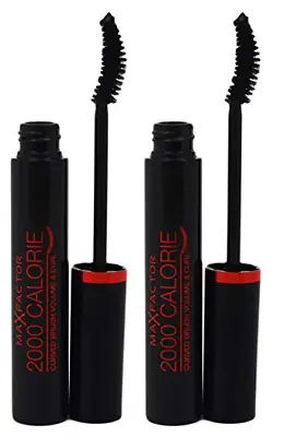 Max Factor 2000 Carlorie Mascara Curved Brush For Women Black (2 Pack) • $17.99