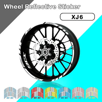 Motorcycle Wheels Sticker Reflective Rim Tape MotorbikeFOR YAMAHA XJ6 DIVERSION • £17.45