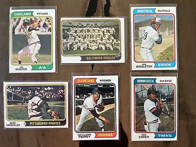 Lot Of 63 1974 Topps Baseball Cards • $20