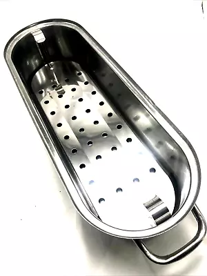 ***Fish Poacher Steamer Roaster Baking Pan 18/C Stainless Steel 2pcs*** • $19.50