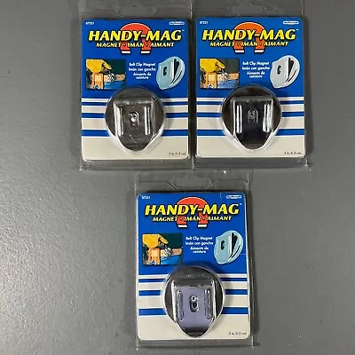 Handy-Mag 2 In. Dia Powerful Convenient Belt Clip Magnet Chrome Finish LOT OF 3 • $8.55