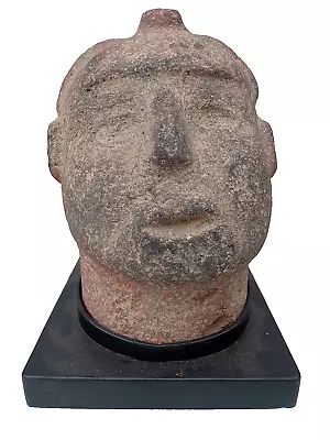 Pre-Columbian Maya DEITY HEAD Stone Sculpture • $3500