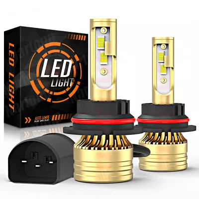 9007 LED Headlight Bulbs Conversion Kit White Hi/Lo Beam Replace Halogen 15000LM • $24.99