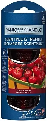 Yankee Candle ScentPlug Fragrance Refills Black Cherry Plug In Air Freshener Oil • £7