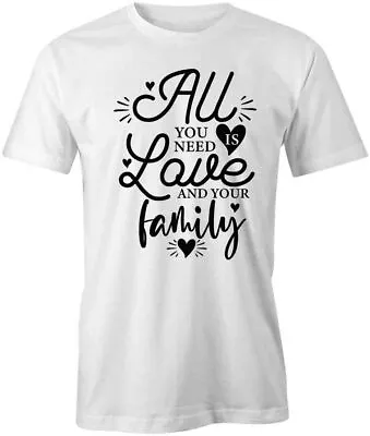 LOVE AND YOUR FAMILY TShirt Tee Short-Sleeved Cotton CLOTHING S1WSA344 • $14.39