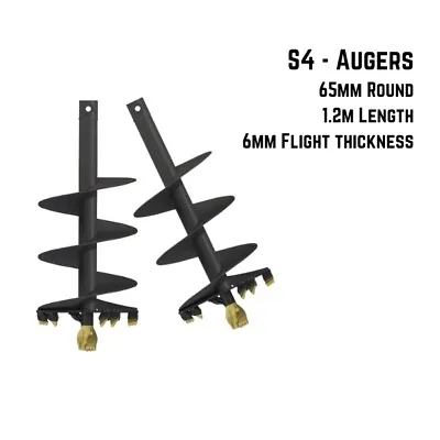 Augers - 65mm Round - Skid Steer Track Loaders Excavators  Auger Torque • $920