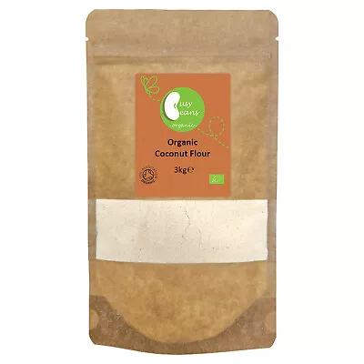 Organic Coconut Flour -Certified Organic- By Busy Beans Organic (3kg) • £22.99